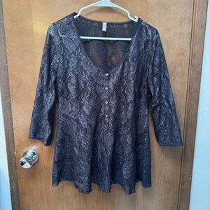 Free People Black Lace Blouse